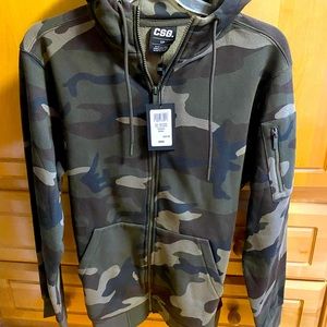 Mens camo hooded sweatshirt
